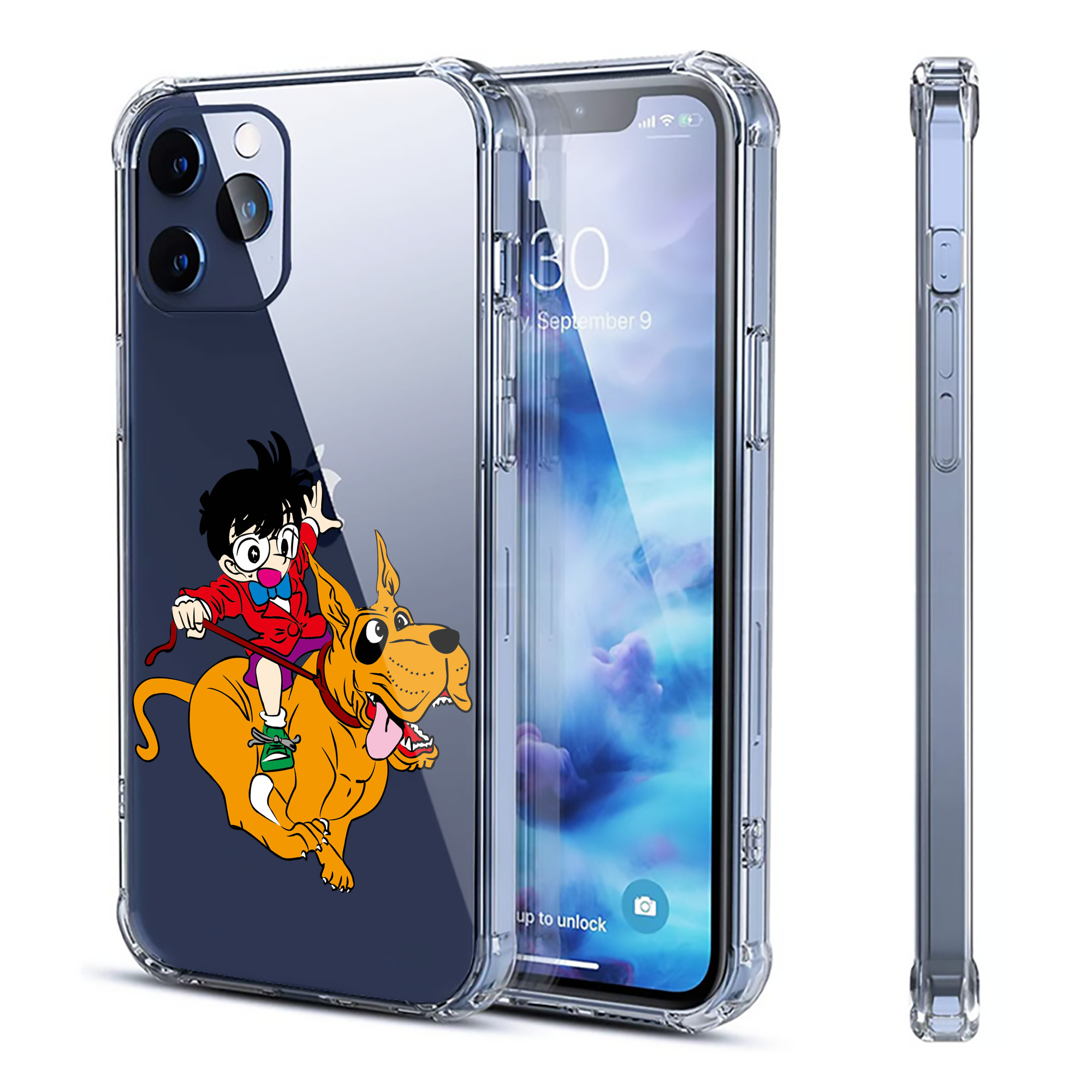 （画像用） 名探偵コナン 江戸川 コナン Detective Conan Conan Edogawa 【iPhone 12シリーズ対応】透明スマホケース（クリアソフトケース）